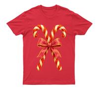 Candy Canes Christmas Holidays T-Shirt Uomo Maglietta Donna Grafica Unisex Top