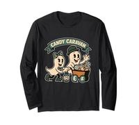Candy Caravan Ghost Wagon Vintage Maglia a Manica