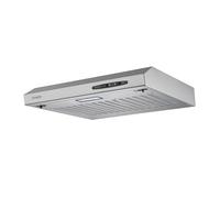 Candy CFT610/5S/1/4U, cappa aspirante 60 cm, 3 livelli 209,7 M3/H, filtro antigrasso in alluminio e filtro carbone incluso, illuminazione LED, 71 dB, acciaio inox