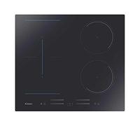 Candy CMC644TP Piano Cottura a Induzione, 4 fuochi, Vetroceramica, da Incasso, Flex Zone, Touch, con Limitatore di Potenza, Blocco Sicurezza Bambino, 59x60x52 cm, Nero