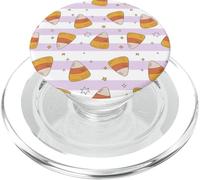 Candy Corn Halloween Pastel Cute Striped Fall Look PopSockets PopGrip per MagSafe