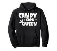 Candy Corn Queen Halloween Divertente Autunno Felpa con Cappuccio