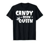 Candy Corn Queen Halloween Divertente Autunno Maglietta