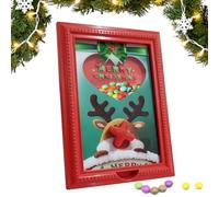 Candy Dispenser Picture Frame, Reindeer-Themed Holiday Decor, Christmas Candy Dispenser Frame, Fun Tabletop Ornament For Birthday, Party, And Family Gathering