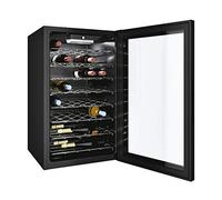 Candy DiVino CWC150EM/N Cantinetta Vino Refrigerata, 41 Bottiglie, Luci a LED e Trattamento Anti UV, Ripiani in Acciaio Inox, Porta Reversibile, 39 dBa, Libera Installazione, 49x55x84.5 cm, Nero