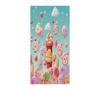 Candy Happy Welcome Door Banner Cover Decorativo Appeso Sfondo Decorazione Porta D'ingresso Grande Divertente Sfondo Banner Decorazioni per Interni ed Esterni Party Decor 90x180cm