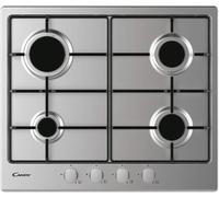 Candy Idea Piano Cottura a Gas 4 Fuochi, Acciaio Inossidabile, Griglie Smaltate