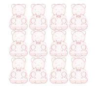 Candy Jar (12 Pack) - Cute Bear Shaped Clear Storage Container | Food-Safe Jars With Airtight Lids For Freshness | Perfect For Gummy Coffee Beans Sugar Tea, Wedding Valentines Party Candy Display