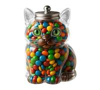 Candy Jar, Candy Storage Canister for Gummies, Versatile Container with Portable Use, Food Organizer for, Coffee Pods, Nuts, Fondant, Pet Treats, Kitchen, Desk, Party and Home 3.94x3.94x5.91 Inches