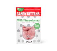 Candy Kittens Dolci gourmet vegani alla fragola selvatica - Dolci gommosi senza olio di palma realizzati con succo di frutta e aromi naturali, 54 g