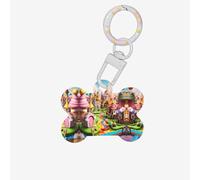 Candy Land 2 Medagliette per cani con stampa a forma di osso a doppia faccia modello identificativo per cani a forma di osso per animali domestici etichette per collare per cani