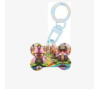 Candy Land 2 Medagliette per cani con stampa a forma di osso a doppia faccia modello identificativo per cani a forma di osso per animali domestici etichette per collare per cani