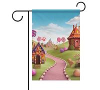 Candy Land - Bandiere da giardino primaverili estive 30,5 x 45,7 cm, double face, per esterni, bandiere stagionali e striscioni per patio, cortile, terrazza, veranda, giardino, terrazza, balcone