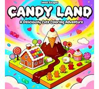 Candy Land Coloring Book: A Sweet and Delicious Coloring Adventure! Explore a World of Cupcakes, Donuts, and Gummy Bears for Kids Ages 4-8.