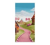 Candy Land Copertura per porta primaverile estate da appendere bandiera portico cartello all'aperto stagionale vacanza cortile decorazione per porta d'ingresso e portico