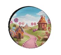 Candy Land - Copricerchi impermeabili anti UV, 61 cm, per asse singolo, per camper, camion, SUV, rimorchi, universali, per tutte le stagioni