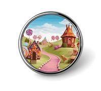 Candy Land Distintivo rotondo carino smalto spilla personalizzata abbigliamento decorazione unisex porta badge cappelli borse camicie Decor