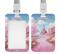 Candy Land ID porta badge verticale con cordino staccabile, resistente, porta badge, porta badge impermeabile, per infermiere, ufficiali, insegnanti, personale di sicurezza