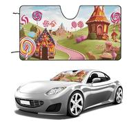 Candy Land - Parasole per parabrezza dell'auto, per mantenere fresco l'interno dell'auto, 129,5 x 71,1 cm, parasole pieghevole per finestrino anteriore, scudo termico per SUV, camion, blocca i raggi