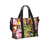 Candy Land Print Borsa a mano da viaggio per donne e uomini, leggera, pieghevole, per gite nel fine settimana, palestra, vacanze