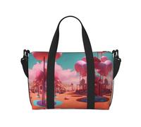 Candy Land Print Borsa sportiva versatile da palestra, compagno per viaggi e routine di fitness, nero, Taglia unica