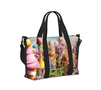 Candy Land Print - Borsone da viaggio con tracolla, portatile, per viaggi, palestra, yoga