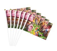 Candy Land Print Convenienza Bandiere portatili Bandiere leggere Party Parade Eventi Festival Decor