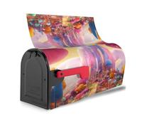 Candy Land Print - Copertura per cassetta postale riutilizzabile, impermeabile, magnetica, protezione solare unica