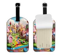 Candy Land Print - Etichette per bagagli da viaggio, eleganti, 10,9 x 7,9 cm, accessorio per valigie