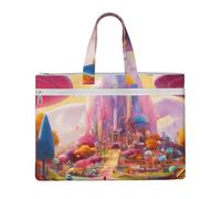 Candy Land Print Grande Capacità Canvas Tote File Bag Per Le Donne Uomini Documenti Ufficio Viaggi Shopping