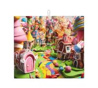 Candy Land Print Tappetino scolapiatti per cucina assorbente antiscivolo riutilizzabile pad controsoffitti di routine quotidiana