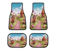 Candy Land - Tappetini per auto, personalizzabili, antiscivolo, anteriori e posteriori, classici per tutte le stagioni, universali, adatti per SUV, furgoni, berline, camion, set da 4 pezzi