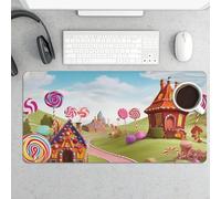 Candy Land - Tappetino per mouse grande, impermeabile, per tastiera e mouse, base in gomma antiscivolo, tappetino per mouse da gioco, per ufficio e casa, 30 x 60 cm