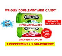 Candy Mints Wrigley's Doublemint Peppermint + Fragola Flavor Combo Pack NUOVO