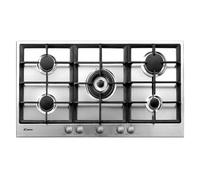 Candy pg952/1sxgh piano cottura 90cm a gas da incasso inox acciaio inossidabile con griglie in ghisa 5 fuochi