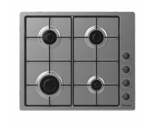 Candy Piano Gas 60CM Comandi Laterali Inox Piattina 4FUOCHI Manopola Nera 33801976