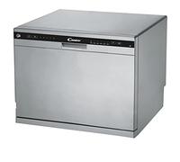 Candy Posable CDCP 6S Mini Lavastoviglie da Tavolo, 6 Coperti, 6 Programmi, Ciclo Rapido, Partenza Ritardata 55x50x43,8 cm, Argento