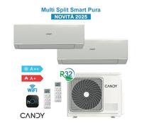 Climatizzatore Dual Split 9000 + 9000 Btu, A++/A+, Pompa di calore - Pura CY-2T14AOUT/09 + 09IN