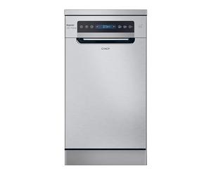 Candy Rapidò CF0C7SB0FX Lavastoviglie 45 CM, 10 Servizi, Digitale, Wi-Fi, 8 Programmi, Tecnologia Antibatteri, 47DB, Indicatore Sale e Lucidante, Cesto Superiore Regolabile, Casa Differita, Inox