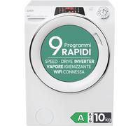 Candy RapidÓ ECO, Lavatrice Standard 10 kg, Classe A-15%, 1600 giri, Bianco, RO 6106DWMC7/1-S
