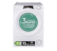 Candy RapidÓ RO EH10N3TE-S, Asciugatrice 10 Kg a Pompa di Calore, Motore Inverter, Programma Stiro Facile, Connetività Wi-Fi + BLE, 85 x 59.6 x 58.5 cm (A x L x P cm), Bianco-Classe C