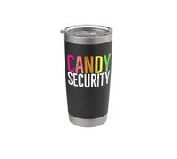 Candy Security - Costume divertente per Halloween dell'ultimo minuto Bicchiere termico in acciaio inox doppia parete