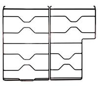 Candy Sovrana - Kit 2 griglie in ferro smaltato lucido nero per cucina piano cottura 4 fuochi a gas - 93767390-93767408 - P5462/KIT
