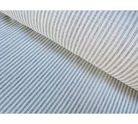 Candy Stripe - Tessuto di lino in cotone leggero, a righe, motivo a righe bianche, decorazione per la casa, sartoria, larghezza 150 cm (grigio (1 metro))