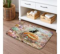Candy Tappetino da bagno ad asciugatura rapida, motivo lecca-lecca colorato, assorbente, antiscivolo, divertente, in memory foam, lavabile, tappeto da bagno per bagno, decorativo, 50 x 81 cm