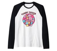 Candy Tester Ufficiale Dolci Lecca-Lecca Lover Maglia con Maniche Raglan