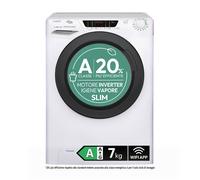 Candy Ultra Hygiene, Lavatrice 7kg, 20% più efficiente della classe A, 1400 giri, Bianco, Inverter, Igiene Vapore, HES4 474TWMB8-S Candy