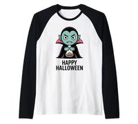 Candy Vampiro Camicia Carino Halloween Trick Treat Dracula Maglia con Maniche Raglan