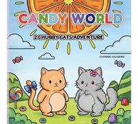Candy World: 2 Chubby Cats Adventure: A Kawaii Fantasy Coloring Book Featuring Cute Kittens and Sweet Desserts for Kids and Adults