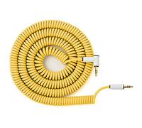 Candycord - Cavo audio da myVolts, Mini jack dritto a mini jack angolato, riccio, da 100 cm a 200 cm, colore giallo ananas